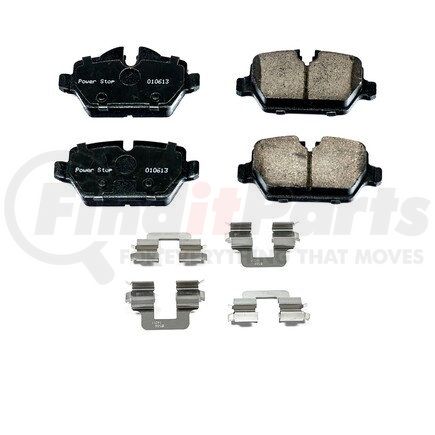 17-1554 by POWERSTOP BRAKES - Z17 EVOLUTION CERAMIC BRAKE PADS W/ HARDWARE