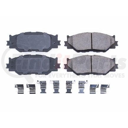 17-1178 by POWERSTOP BRAKES - Z17 EVOLUTION CERAMIC BRAKE PADS W/ HARDWARE