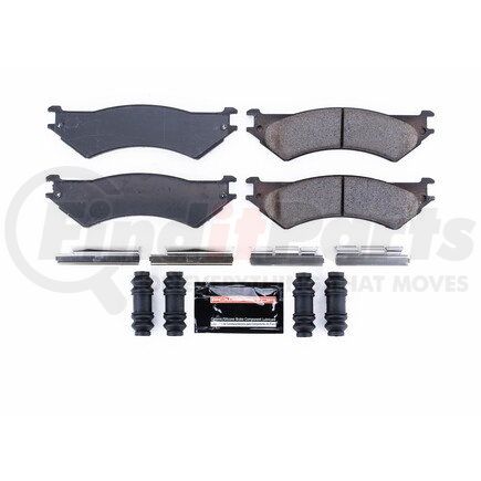 Z23802 by POWERSTOP BRAKES - Z23 EVOLUTION SPORT CARBON-FIBER BRAKE PADS W/ HARDWARE