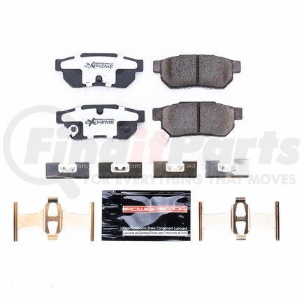 Z26374 by POWERSTOP BRAKES - Z26 STREET PERFORMANCE CARBON-FIBER CERAMIC BRAKE PADS W/ HARDWARE