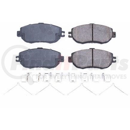 17612 by POWERSTOP BRAKES - Z17 EVOLUTION CERAMIC BRAKE PADS W/ HARDWARE