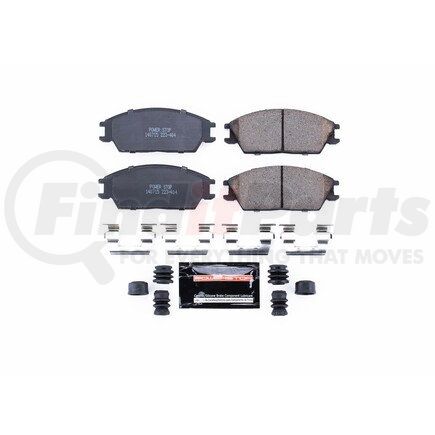 Z23404 by POWERSTOP BRAKES - Z23 EVOLUTION SPORT CARBON-FIBER BRAKE PADS W/ HARDWARE