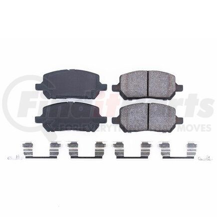 17-956 by POWERSTOP BRAKES - Z17 EVOLUTION CERAMIC BRAKE PADS W/ HARDWARE