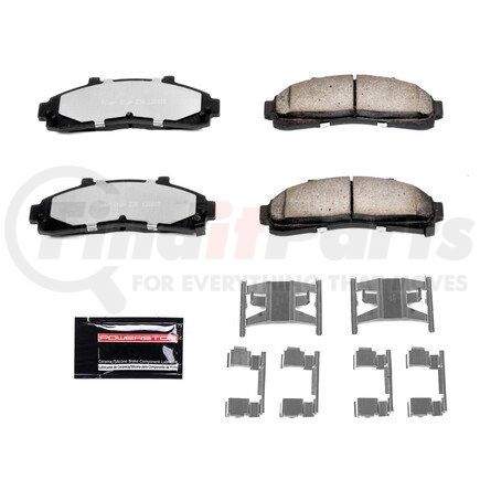 Z36-652 by POWERSTOP BRAKES - Z36 TRUCK & TOW CARBON-FIBER CERAMIC BRAKE PADS W/ HARDWARE