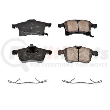 17-1361 by POWERSTOP BRAKES - Z17 EVOLUTION CERAMIC BRAKE PADS W/ HARDWARE