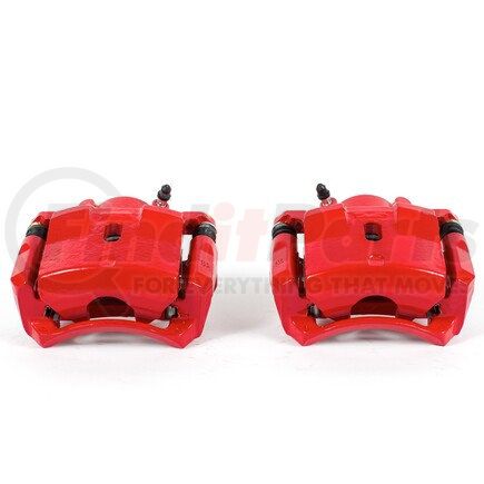 S4910 by POWERSTOP BRAKES - Red Powder Coated Calipers