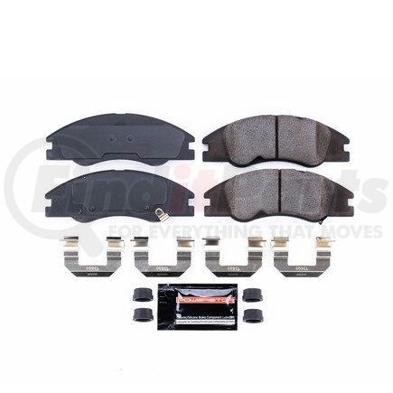 Z231074 by POWERSTOP BRAKES - Z23 EVOLUTION SPORT CARBON-FIBER BRAKE PADS W/ HARDWARE