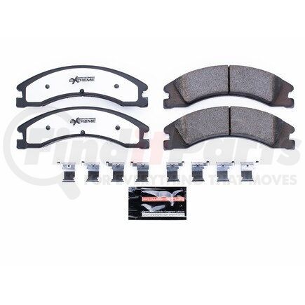 Z36-1330 by POWERSTOP BRAKES - Z36 TRUCK & TOW CARBON-FIBER CERAMIC BRAKE PADS W/ HARDWARE