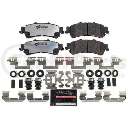 Z36-792 by POWERSTOP BRAKES - Z36 TRUCK & TOW CARBON-FIBER CERAMIC BRAKE PADS W/ HARDWARE