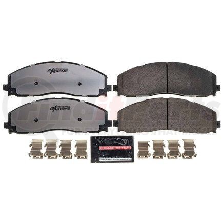 Z36-1680 by POWERSTOP BRAKES - Z36 TRUCK & TOW CARBON-FIBER CERAMIC BRAKE PADS W/ HARDWARE