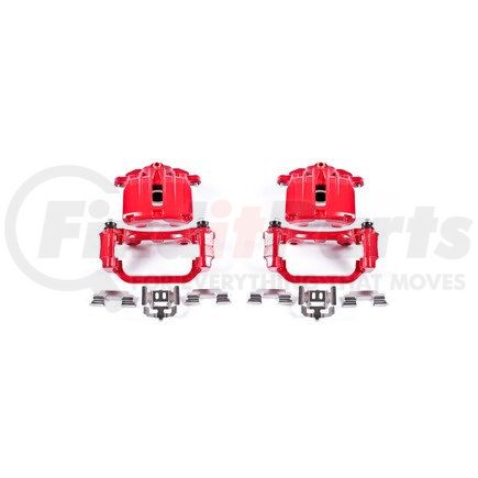 S4726 by POWERSTOP BRAKES - Red Powder Coated Calipers