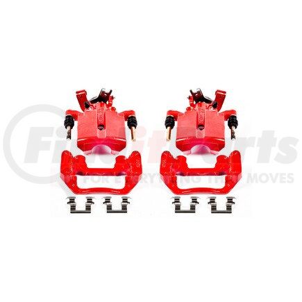 S4892 by POWERSTOP BRAKES - Red Powder Coated Calipers