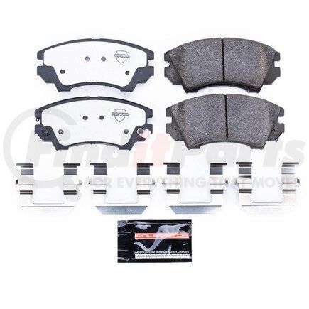 Z371404 by POWERSTOP BRAKES - Z37 TOP COP CARBON-FIBER CERAMIC BRAKE PADS W/ HARDWARE