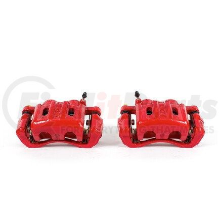 S4670A by POWERSTOP BRAKES - Red Powder Coated Calipers