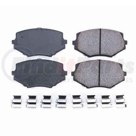 17-635 by POWERSTOP BRAKES - Z17 EVOLUTION CERAMIC BRAKE PADS W/ HARDWARE