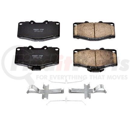 17410 by POWERSTOP BRAKES - Z17 EVOLUTION CERAMIC BRAKE PADS W/ HARDWARE