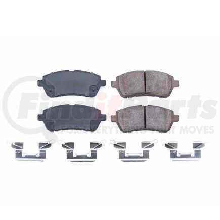 17-1454 by POWERSTOP BRAKES - Z17 EVOLUTION CERAMIC BRAKE PADS W/ HARDWARE