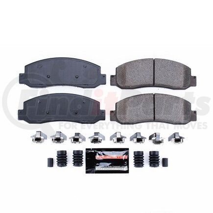 Z231069 by POWERSTOP BRAKES - Z23 EVOLUTION SPORT CARBON-FIBER BRAKE PADS W/ HARDWARE