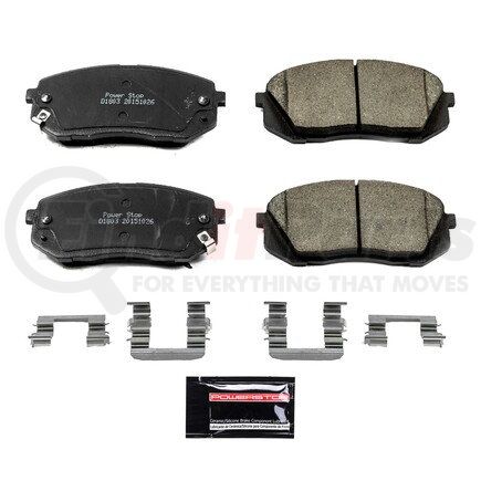 Z231803 by POWERSTOP BRAKES - Z23 EVOLUTION SPORT CARBON-FIBER BRAKE PADS W/ HARDWARE