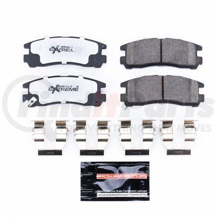 Z26383 by POWERSTOP BRAKES - Z26 STREET PERFORMANCE CARBON-FIBER CERAMIC BRAKE PADS W/ HARDWARE