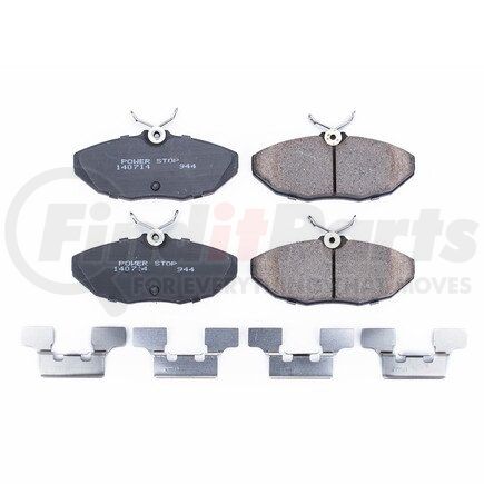 17-944 by POWERSTOP BRAKES - Z17 EVOLUTION CERAMIC BRAKE PADS W/ HARDWARE