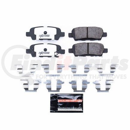 Z26905 by POWERSTOP BRAKES - Z26 STREET PERFORMANCE CARBON-FIBER CERAMIC BRAKE PADS W/ HARDWARE