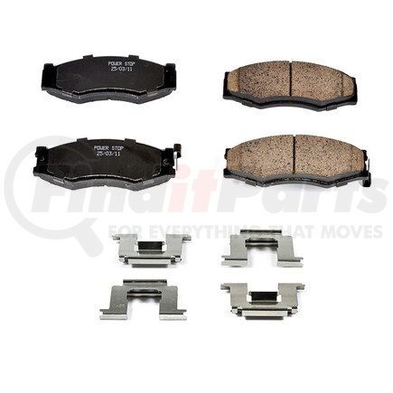 17-266 by POWERSTOP BRAKES - Z17 EVOLUTION CERAMIC BRAKE PADS W/ HARDWARE