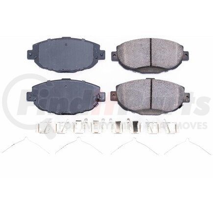 17-571 by POWERSTOP BRAKES - Z17 EVOLUTION CERAMIC BRAKE PADS W/ HARDWARE