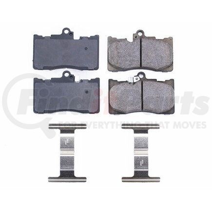 17-1118 by POWERSTOP BRAKES - Z17 EVOLUTION CERAMIC BRAKE PADS W/ HARDWARE