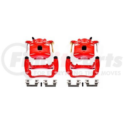S4880 by POWERSTOP BRAKES - Red Powder Coated Calipers