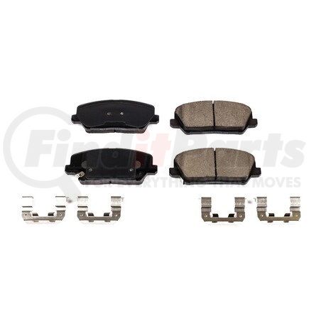 17-1827 by POWERSTOP BRAKES - Z17 EVOLUTION CERAMIC BRAKE PADS W/ HARDWARE