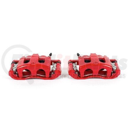 S4994 by POWERSTOP BRAKES - Red Powder Coated Calipers