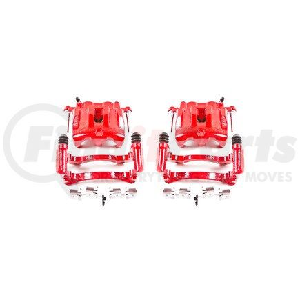 S4826 by POWERSTOP BRAKES - Red Powder Coated Calipers