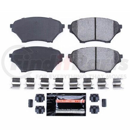 Z23890 by POWERSTOP BRAKES - Z23 EVOLUTION SPORT CARBON-FIBER BRAKE PADS W/ HARDWARE