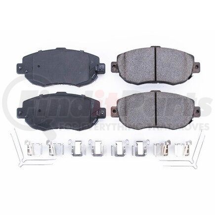 17-619 by POWERSTOP BRAKES - Z17 EVOLUTION CERAMIC BRAKE PADS W/ HARDWARE