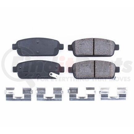 17-1468 by POWERSTOP BRAKES - Z17 EVOLUTION CERAMIC BRAKE PADS W/ HARDWARE