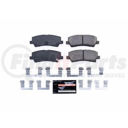 Z231793 by POWERSTOP BRAKES - Z23 EVOLUTION SPORT CARBON-FIBER BRAKE PADS W/ HARDWARE