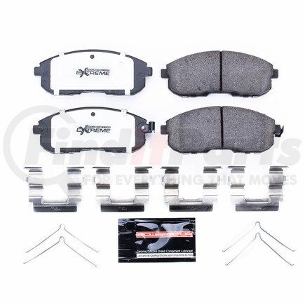 Z26430 by POWERSTOP BRAKES - Z26 STREET PERFORMANCE CARBON-FIBER CERAMIC BRAKE PADS W/ HARDWARE