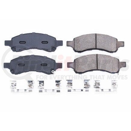 17-1169A by POWERSTOP BRAKES - Z17 EVOLUTION CERAMIC BRAKE PADS W/ HARDWARE