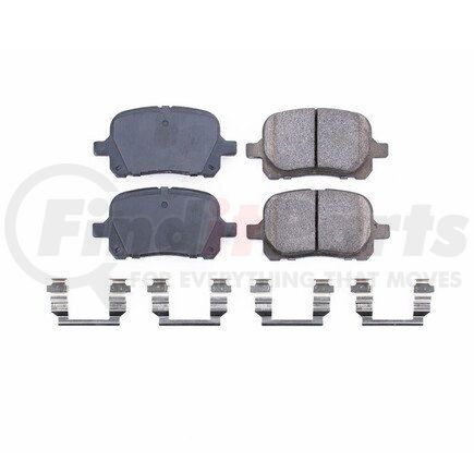 17-707 by POWERSTOP BRAKES - Z17 EVOLUTION CERAMIC BRAKE PADS W/ HARDWARE