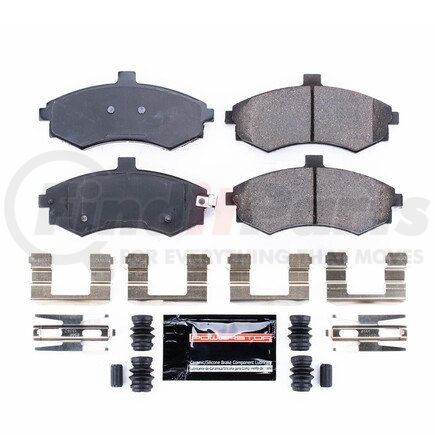 Z23941 by POWERSTOP BRAKES - Z23 EVOLUTION SPORT CARBON-FIBER BRAKE PADS W/ HARDWARE