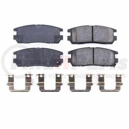 17-580 by POWERSTOP BRAKES - Z17 EVOLUTION CERAMIC BRAKE PADS W/ HARDWARE