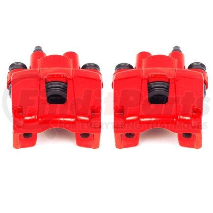 S4754 by POWERSTOP BRAKES - Red Powder Coated Calipers