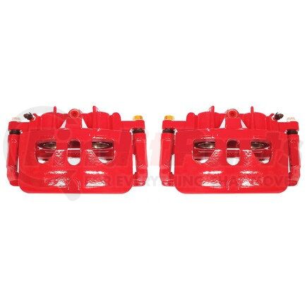 S5468 by POWERSTOP BRAKES - Red Powder Coated Calipers