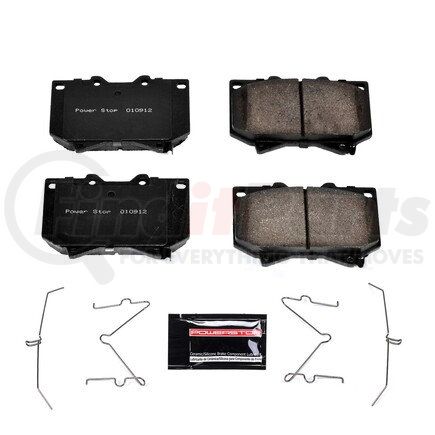 Z23812 by POWERSTOP BRAKES - Z23 EVOLUTION SPORT CARBON-FIBER BRAKE PADS W/ HARDWARE