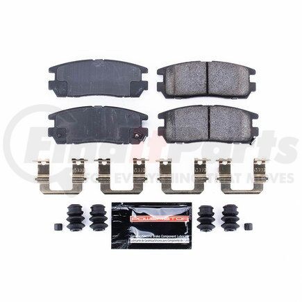 Z23580 by POWERSTOP BRAKES - Z23 EVOLUTION SPORT CARBON-FIBER BRAKE PADS W/ HARDWARE