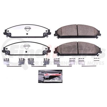 Z371058 by POWERSTOP BRAKES - Z37 TOP COP CARBON-FIBER CERAMIC BRAKE PADS W/ HARDWARE