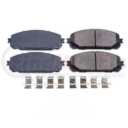 17-1843 by POWERSTOP BRAKES - Z17 EVOLUTION CERAMIC BRAKE PADS W/ HARDWARE