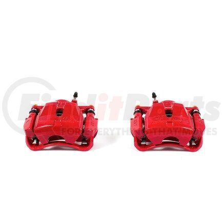 S3196 by POWERSTOP BRAKES - Red Powder Coated Calipers