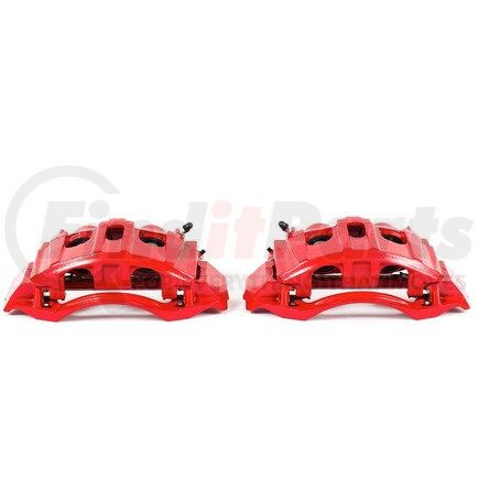 S5074 by POWERSTOP BRAKES - Red Powder Coated Calipers